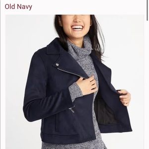 Old Navy Faux Suede Moto Jacket